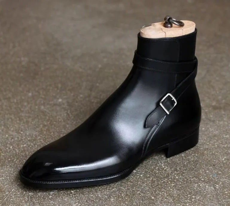 Luxury Edition - Artisian Made Black Italian Leather Thompson Slip On Jodhpur Boots - AW24 sold by Costoso Italiano product image thumbnail 2