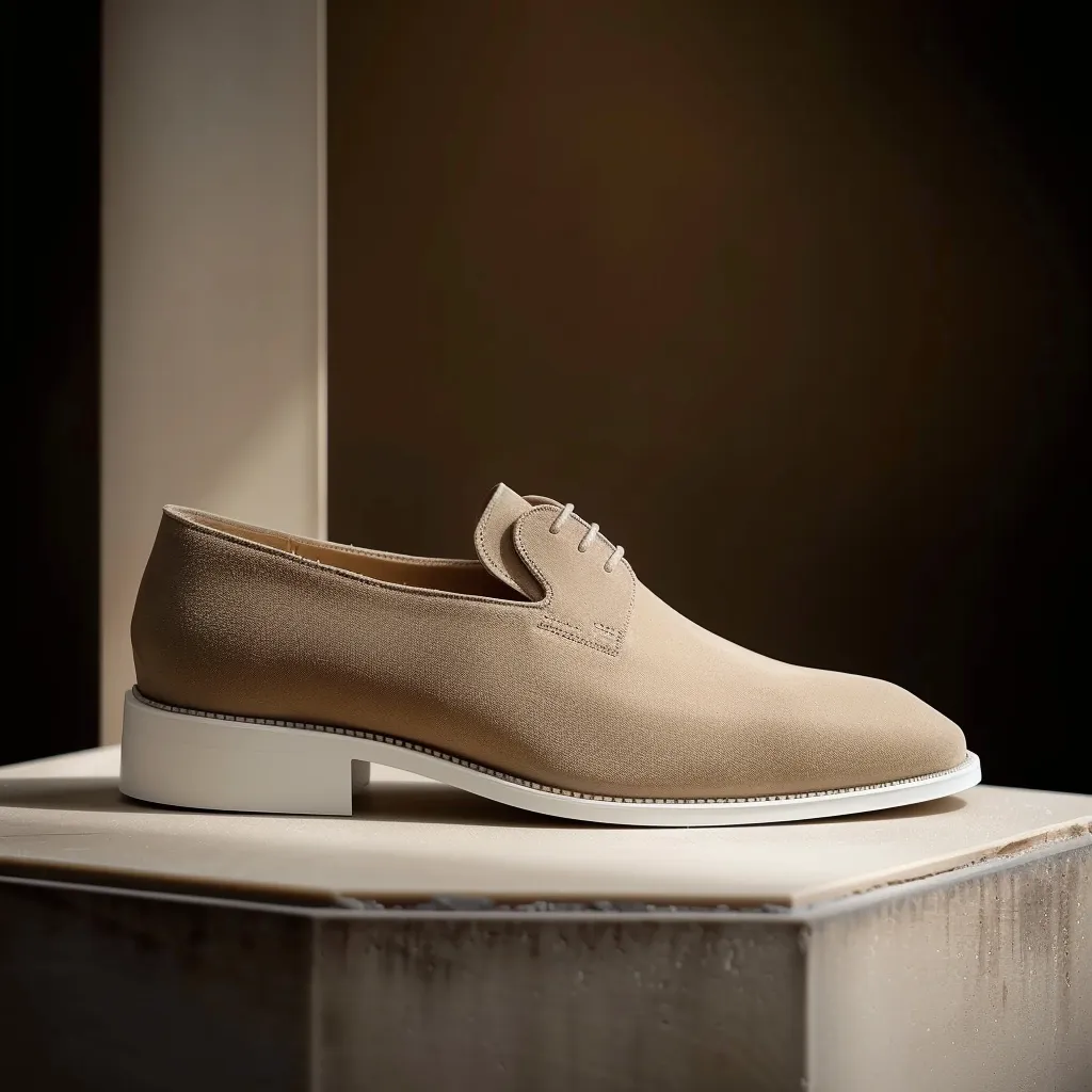 Beige Suede Giancarlo Loafers sold by Costoso Italiano