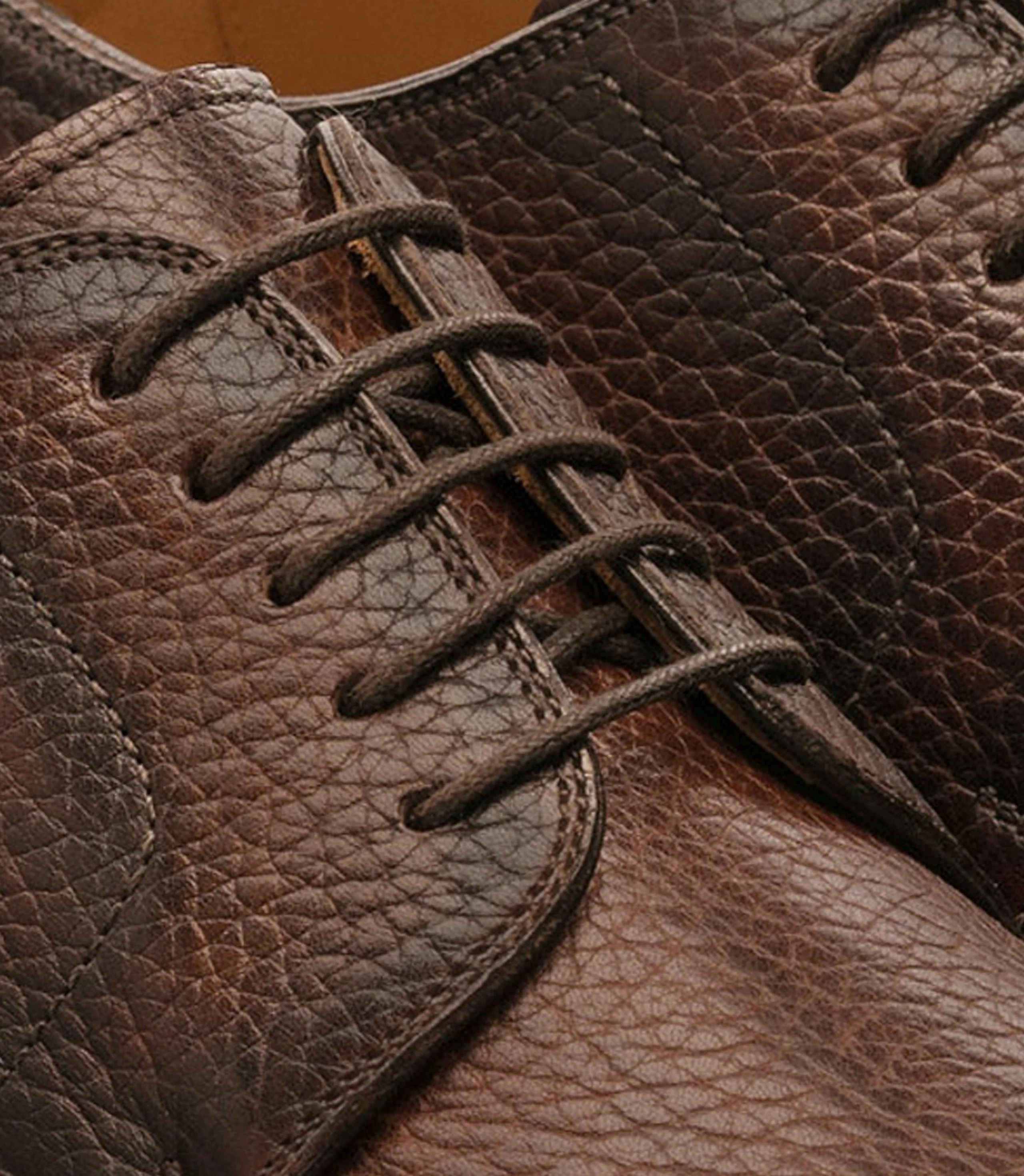 Flat Feet Shoes - Brown Leather Nicolet Chunky Derby Shoes with Arch Support sold by Costoso Italiano product image thumbnail 3