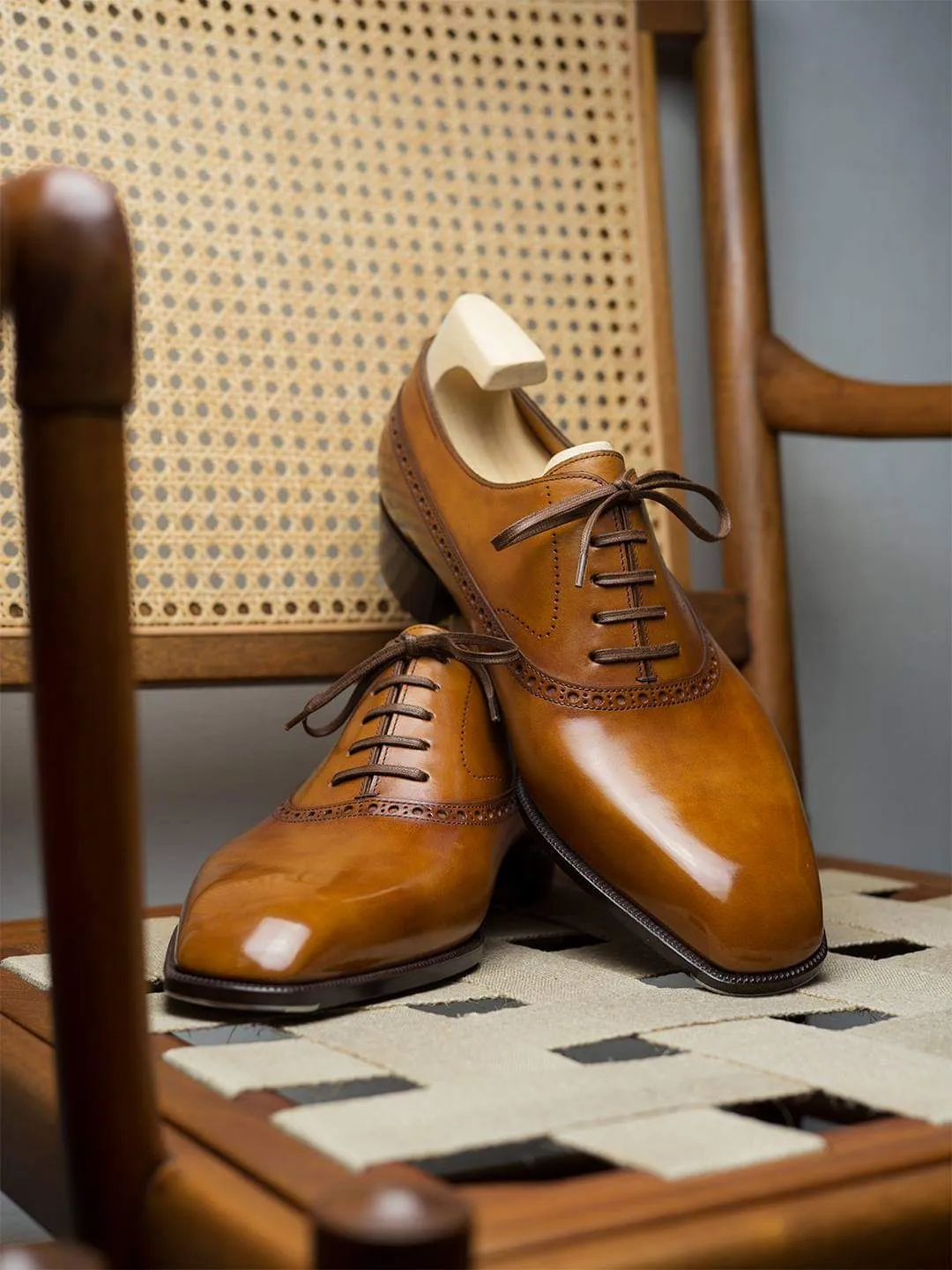 Tan Leather Maelis Oxfords - Formal Shoes sold by Costoso Italiano