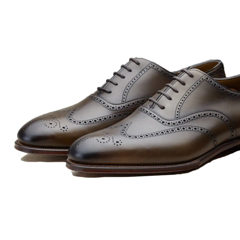 Height Increasing Olive Green Leather Wealden Oxfords sold by Costoso Italiano product image thumbnail 3