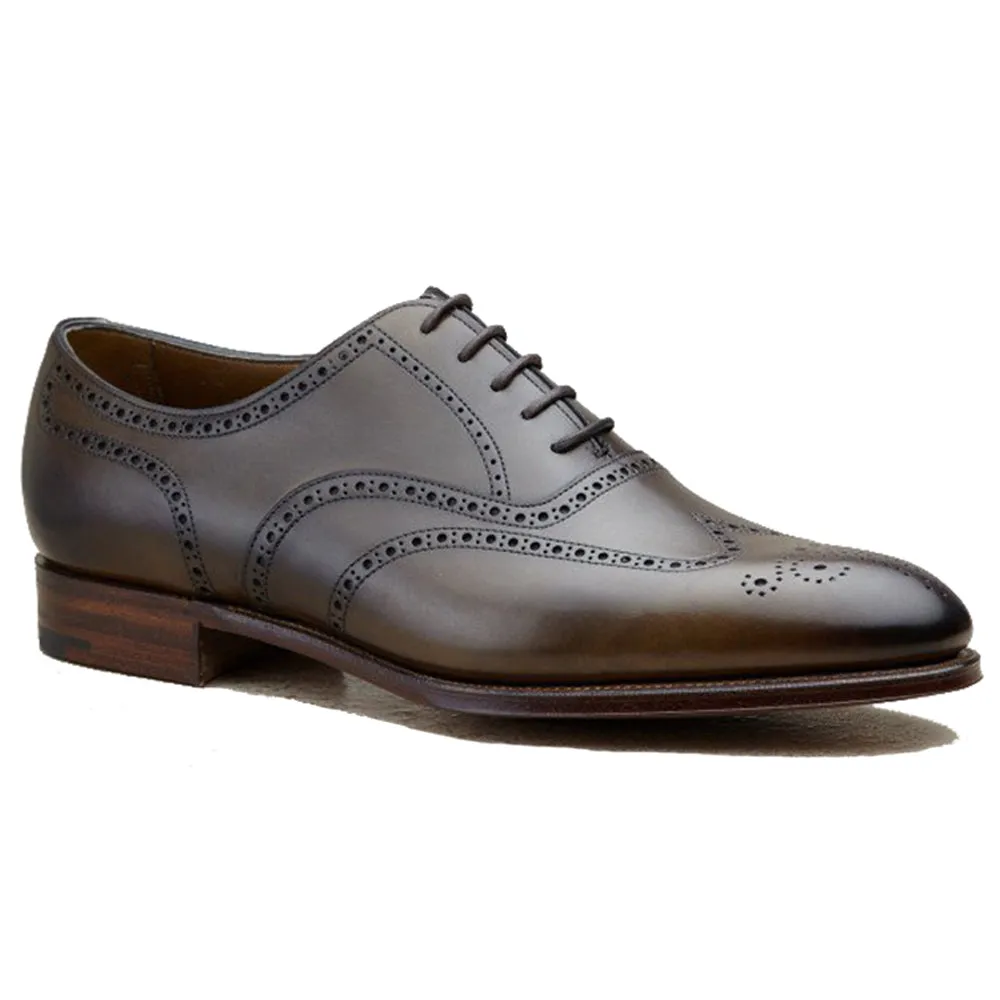 Height Increasing Olive Green Leather Wealden Oxfords sold by Costoso Italiano