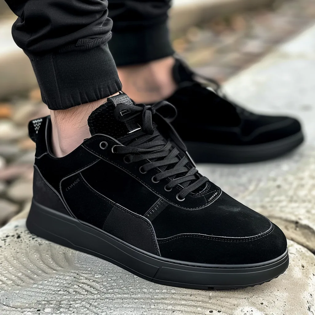 Black Suede Sport Sneaker Arctic Glide - Summer 2024 Collection sold by Costoso Italiano