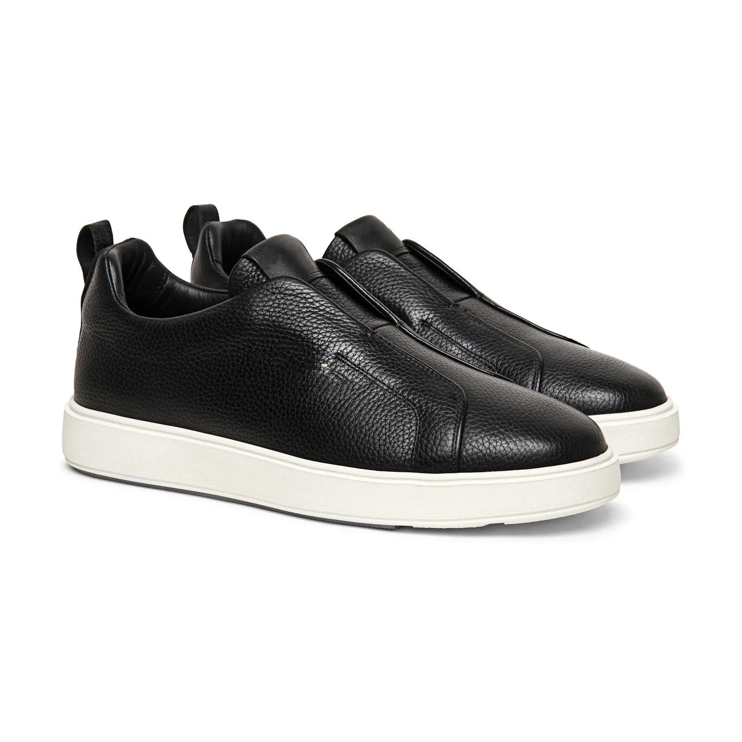 Black Leather Elowen Slip On Sneakers - AW24 sold by Costoso Italiano