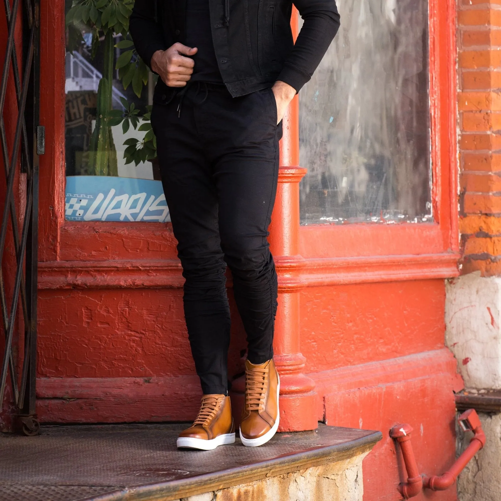 Height Increasing Tan Leather Angus Sneaker Boots sold by Costoso Italiano product image thumbnail 5