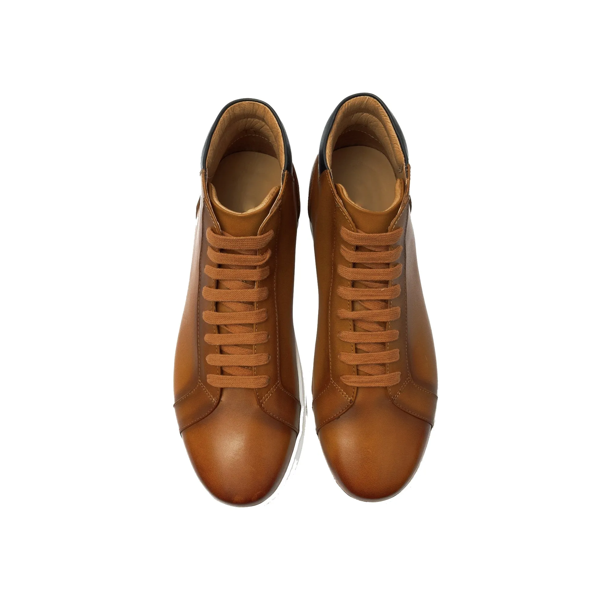 Height Increasing Tan Leather Angus Sneaker Boots sold by Costoso Italiano product image thumbnail 3