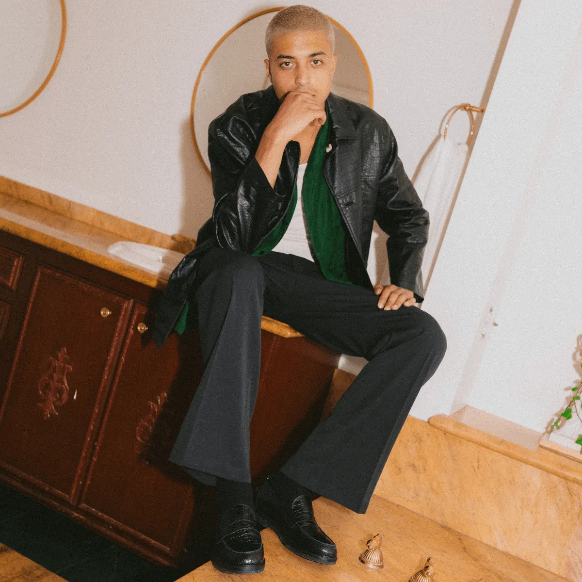 Black Leather Magia Horse Bit Loafers sold by Costoso Italiano product image thumbnail 3