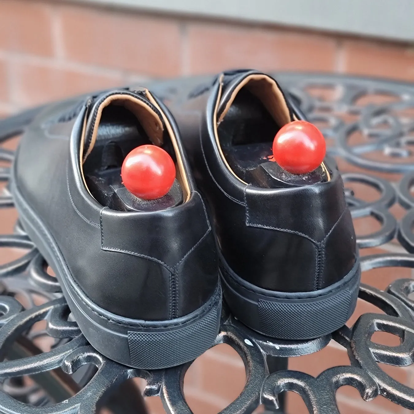 Black Leather Fairfax Lace Up Sneakers - AW22 sold by Costoso Italiano product image thumbnail 4