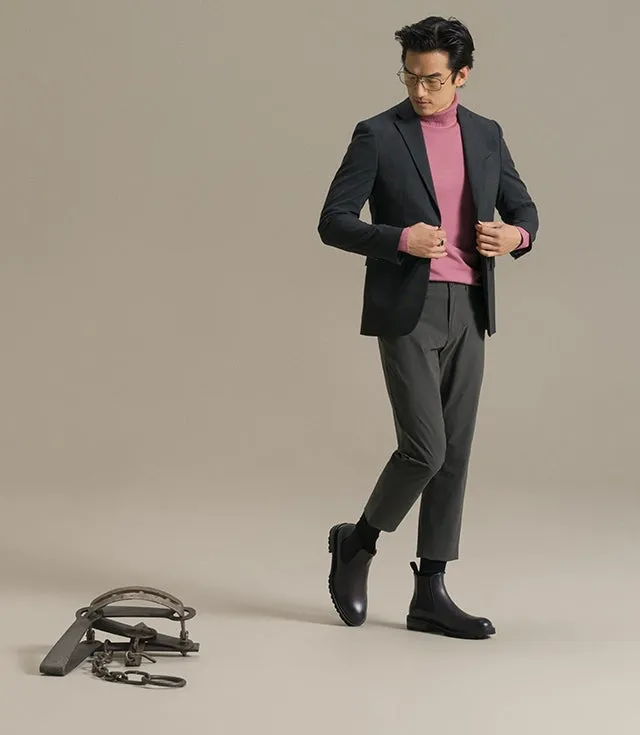 Black Leather Ferneto Chunky Chelsea Boots - Hiking and Trekking Boots sold by Costoso Italiano product image thumbnail 5