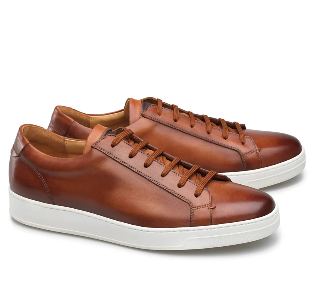 Tan Leather Cornella Lace Up Sneakers sold by Costoso Italiano