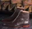 Height Increasing Brown Leather Albon Slip On Jodhpur Boots sold by Costoso Italiano