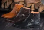 Height Increasing Brown Leather Albon Slip On Jodhpur Boots sold by Costoso Italiano