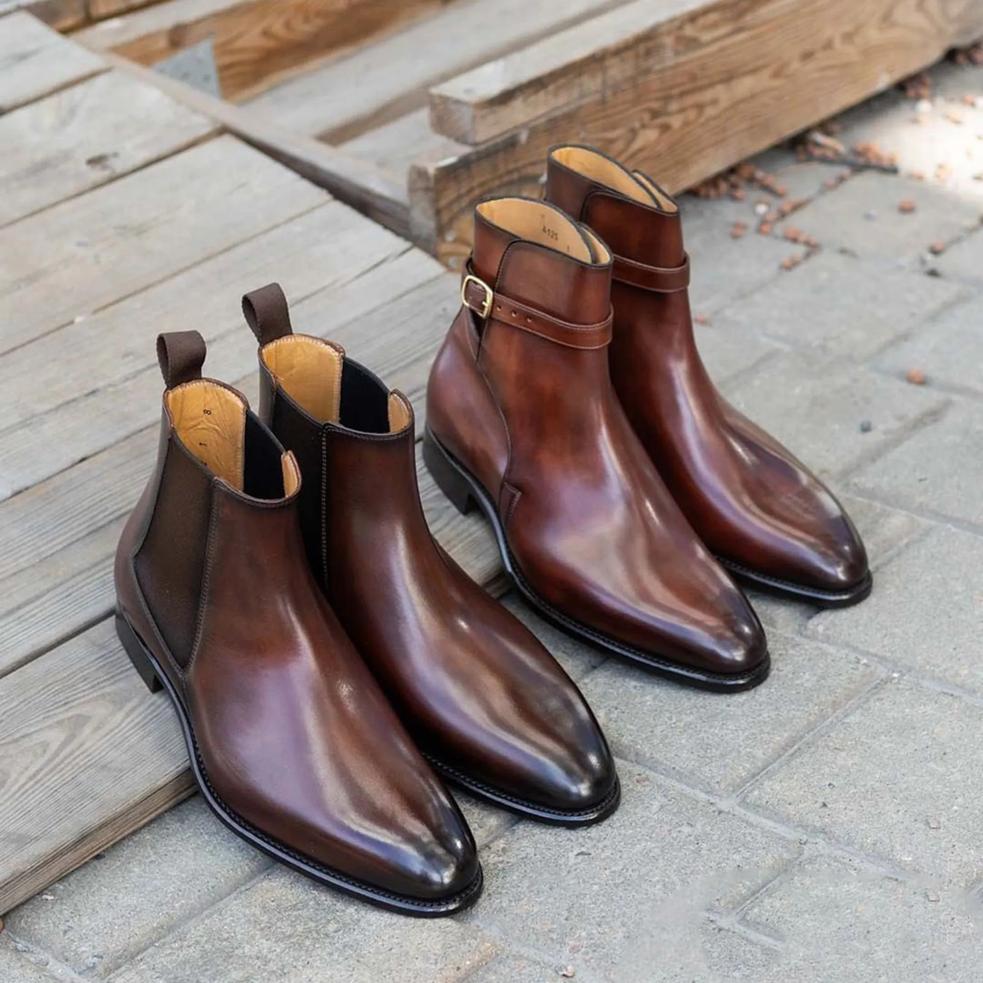 Brown Leather Lovech Jodhpur Boots sold by Costoso Italiano product image thumbnail 2