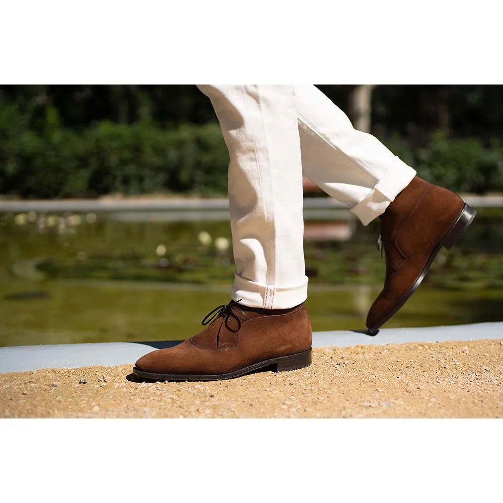 Flat Feet Shoes - Brown Suede Corowa Chelsea Boots with Arch Support sold by Costoso Italiano product image thumbnail 4