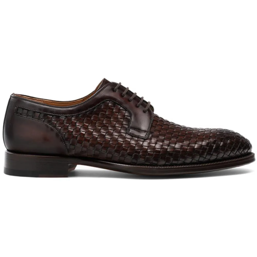 Flat Feet Shoes - Brown Braided Leather Holloway Derby Shoes with Arch Support sold by Costoso Italiano product image thumbnail 3