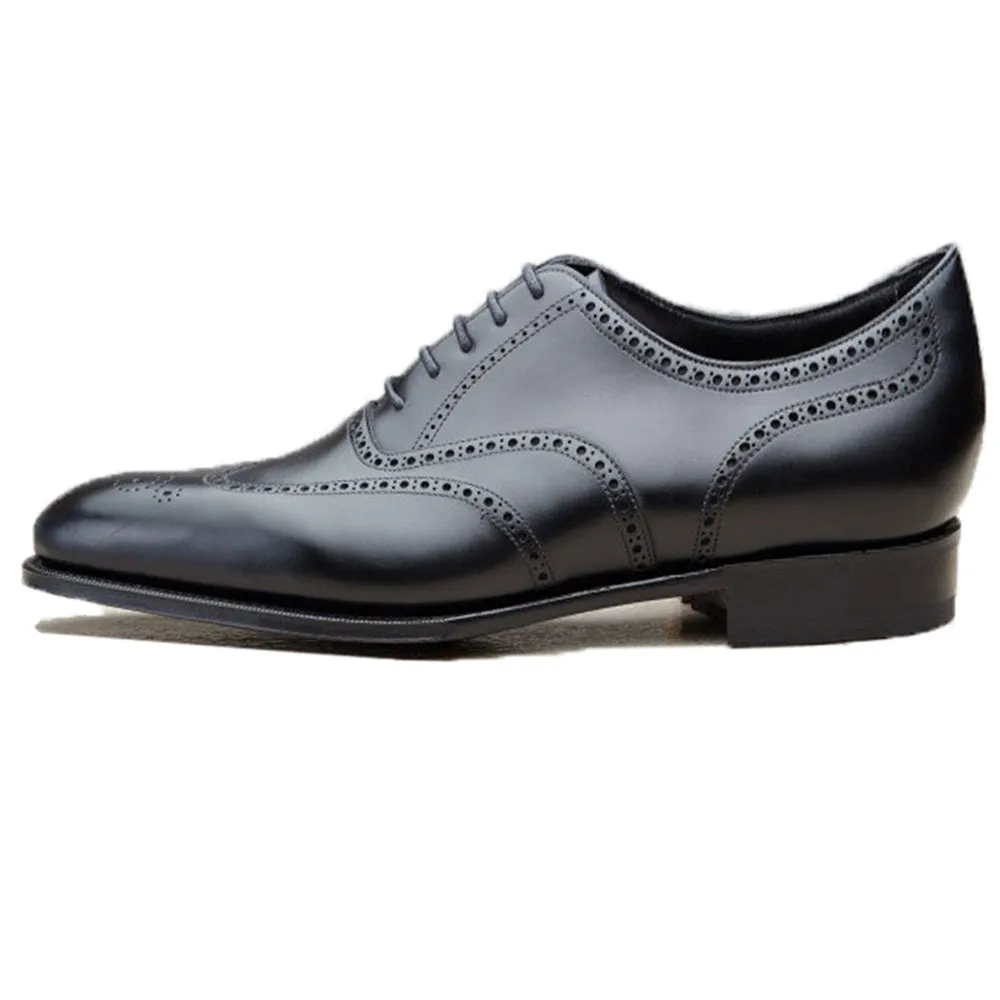 Height Increasing Black Leather Gedling Brogue Oxfords sold by Costoso Italiano product image thumbnail 4