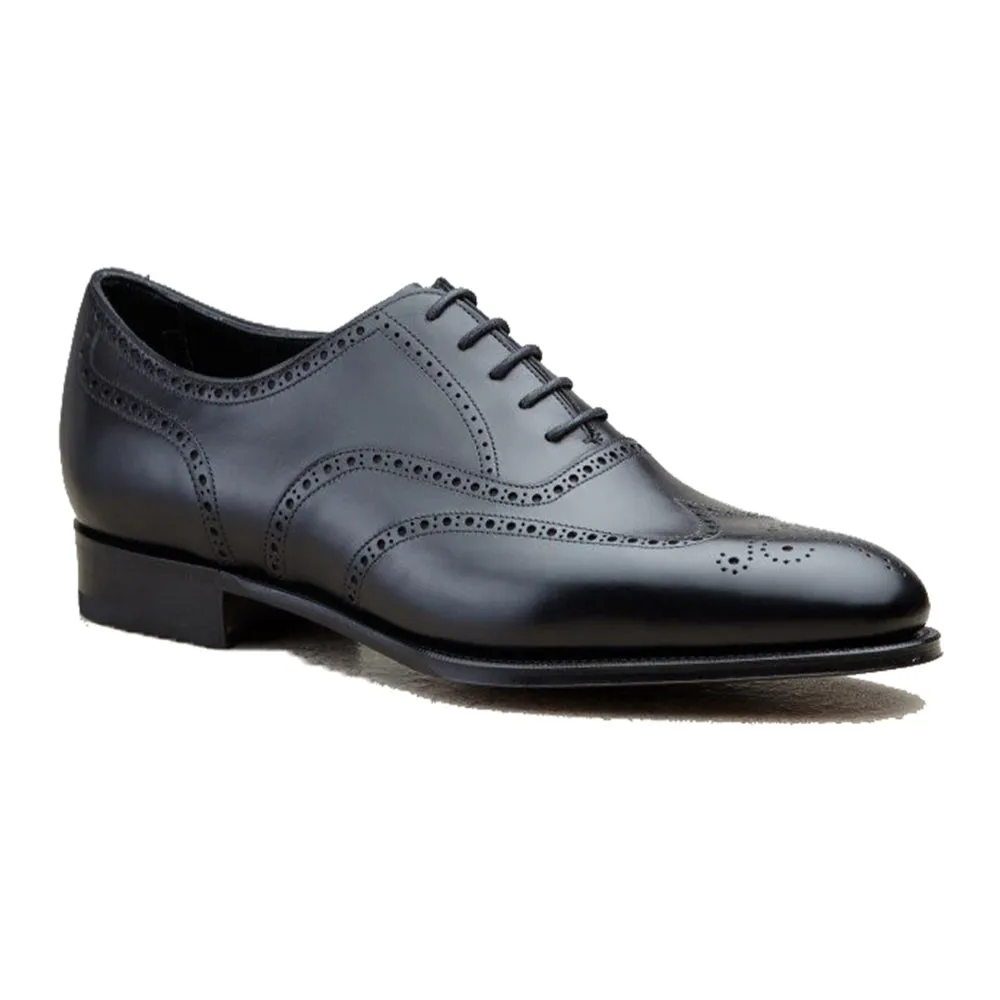 Height Increasing Black Leather Gedling Brogue Oxfords sold by Costoso Italiano