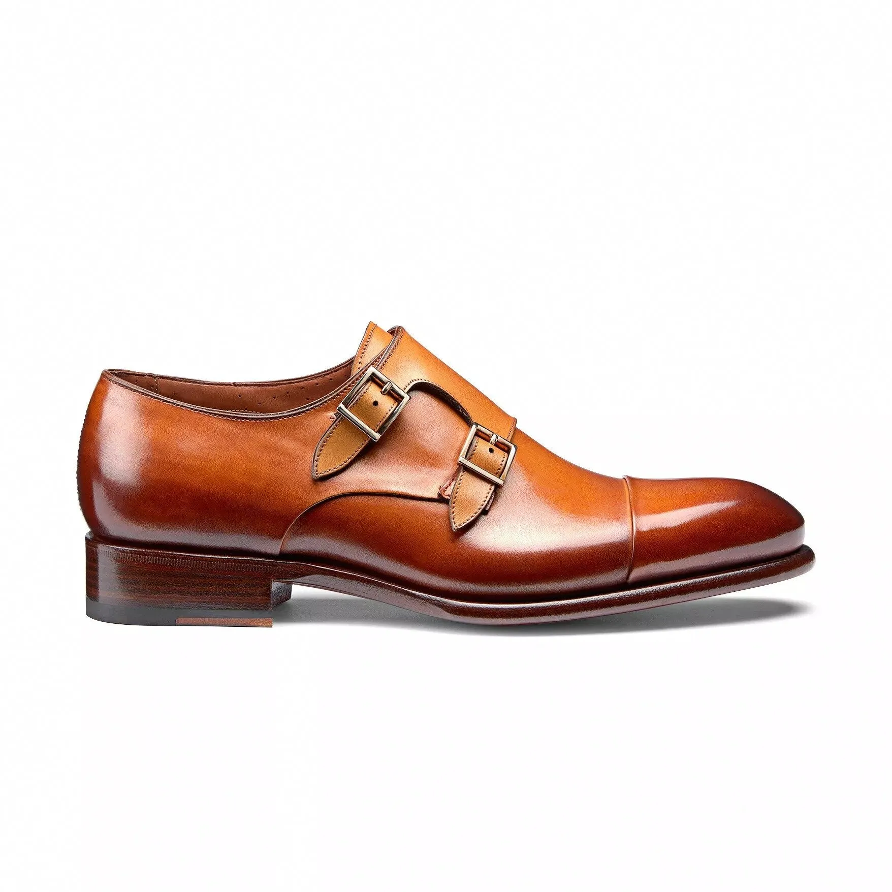 Flat Feet Shoes - Tan Leather Castle Monk Straps with Arch Support sold by Costoso Italiano product image thumbnail 2