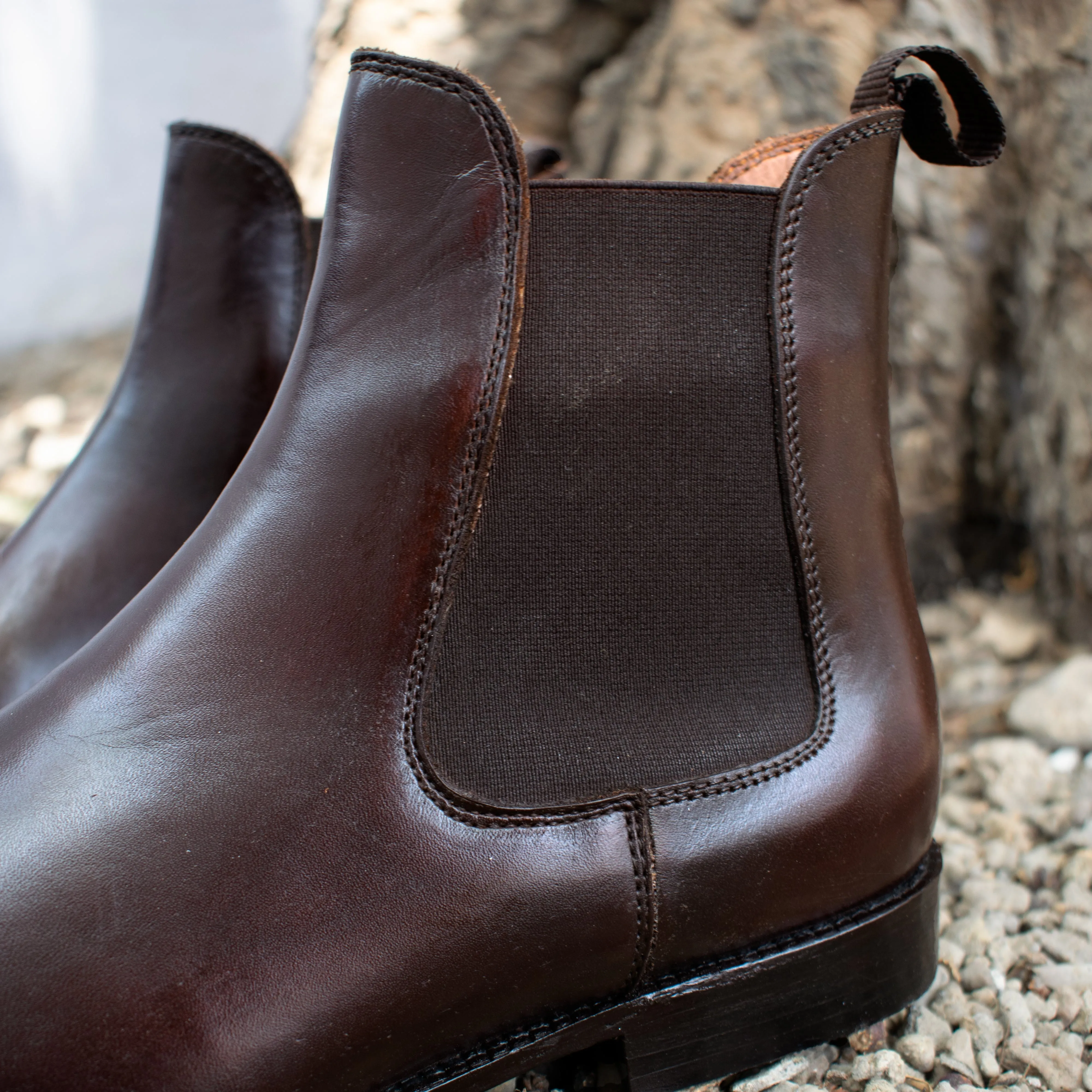Height Increasing Brown Leather Fenland Slip On Chelsea Boots sold by Costoso Italiano product image thumbnail 3