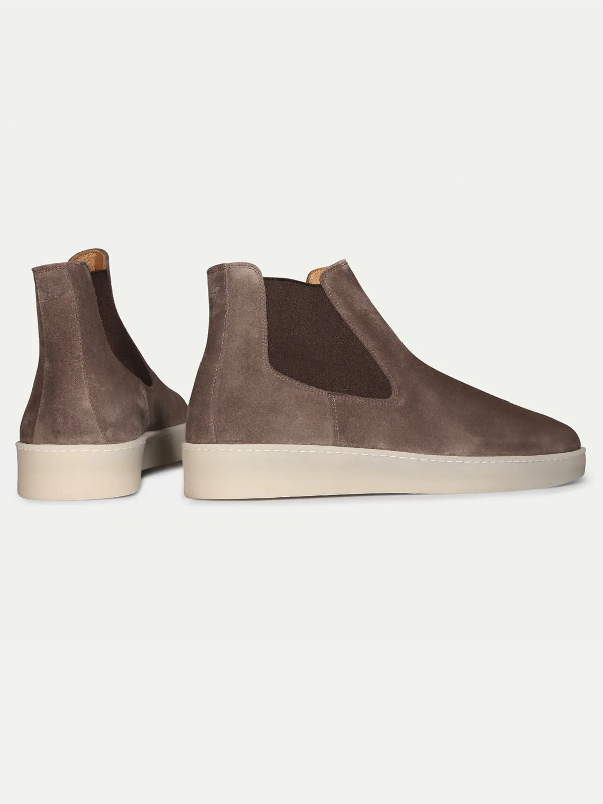 Grey Suede Caleros Chelsea Boots with White Sole - Summer 2024 Collection sold by Costoso Italiano product image thumbnail 2