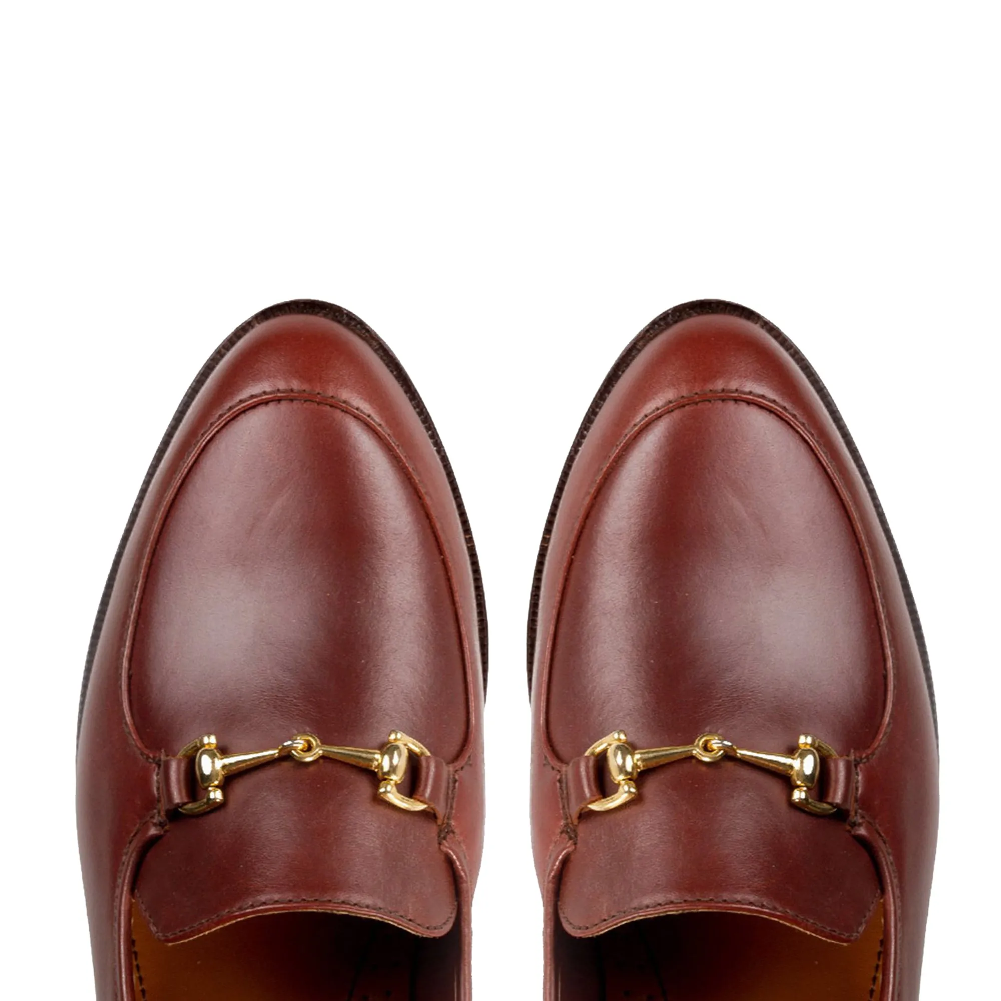 Brown Leather Penela Horsebit Collapsible Loafer Slippers sold by Costoso Italiano product image thumbnail 3