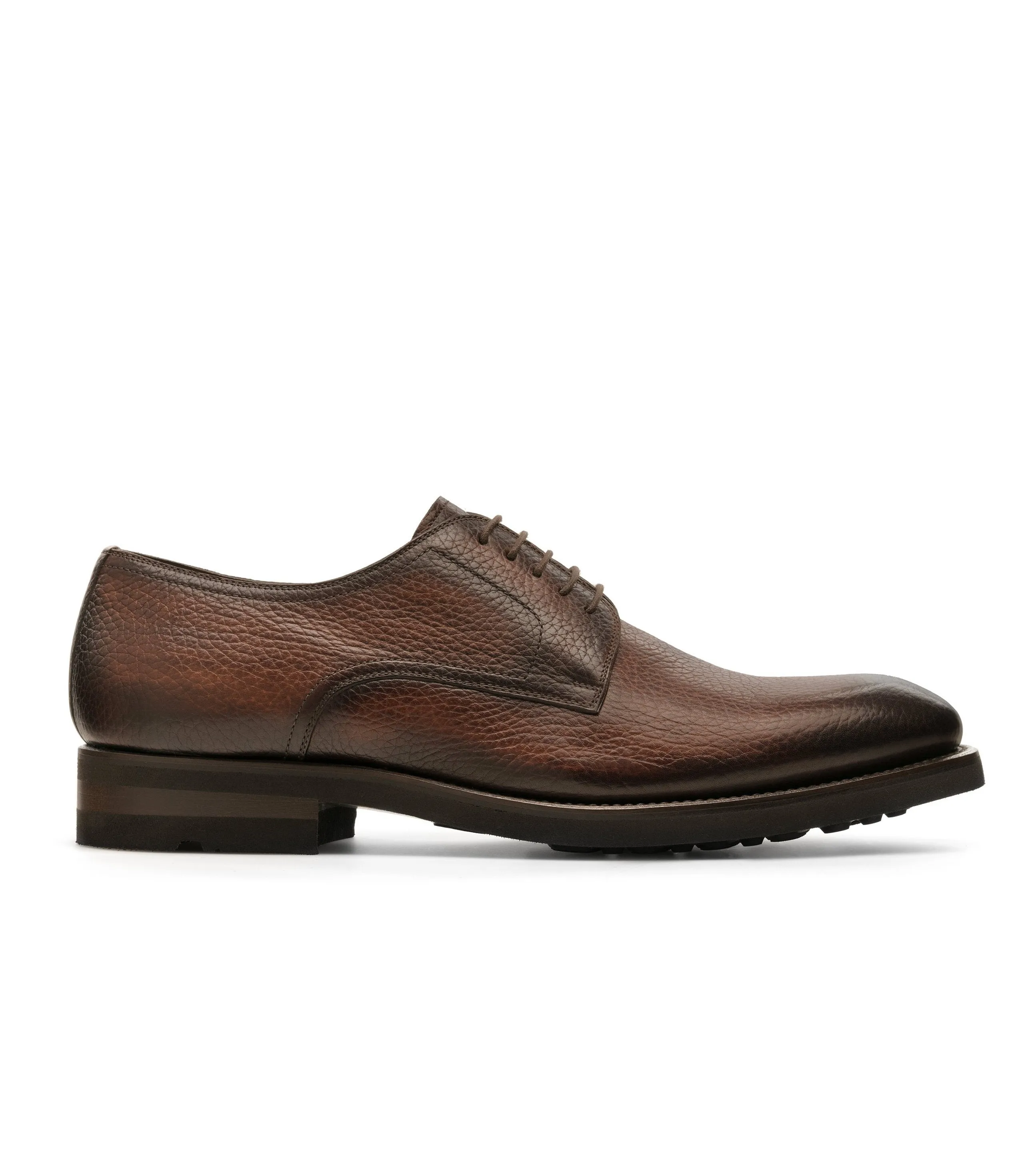 Height Increasing Brown Leather Nicolet Chunky Derby Shoes sold by Costoso Italiano product image thumbnail 2