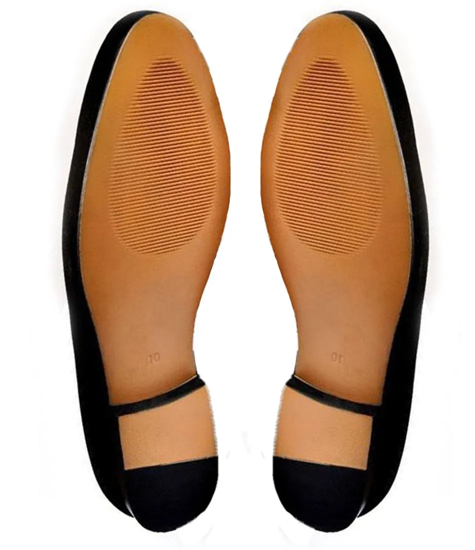 Height Increasing Black Velvet Spartan Shield Embroidered Loafers sold by Costoso Italiano product image thumbnail 3