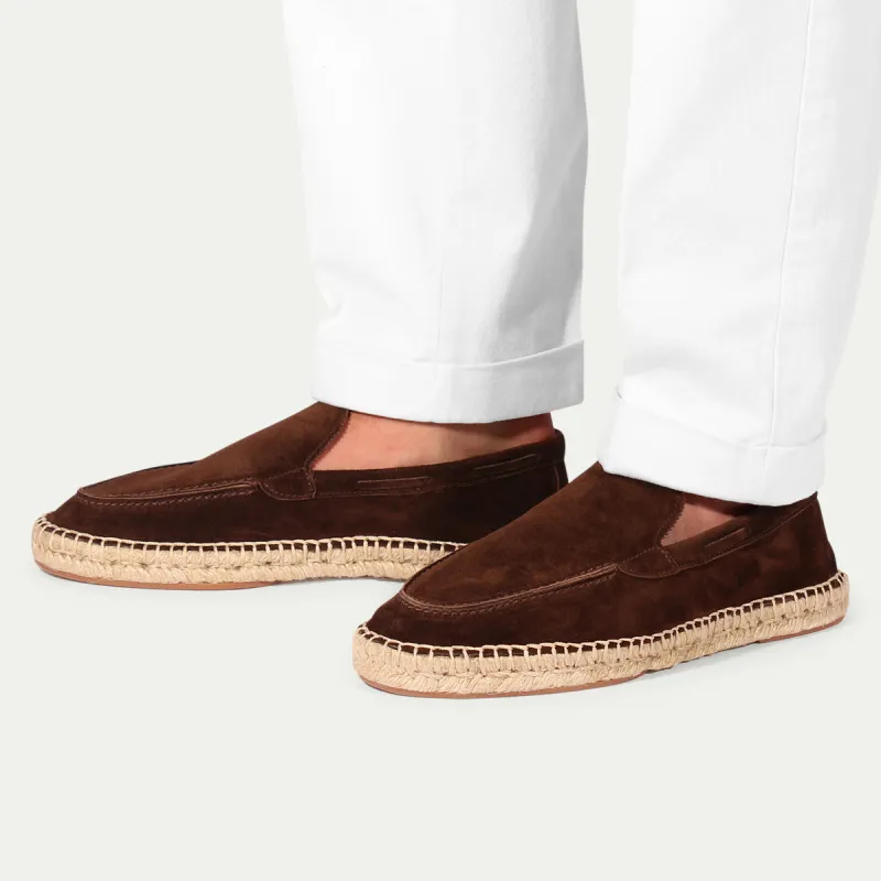 Brown Suede Selene Beachside Espadrille Loafers - Summer 2024 Collection sold by Costoso Italiano
