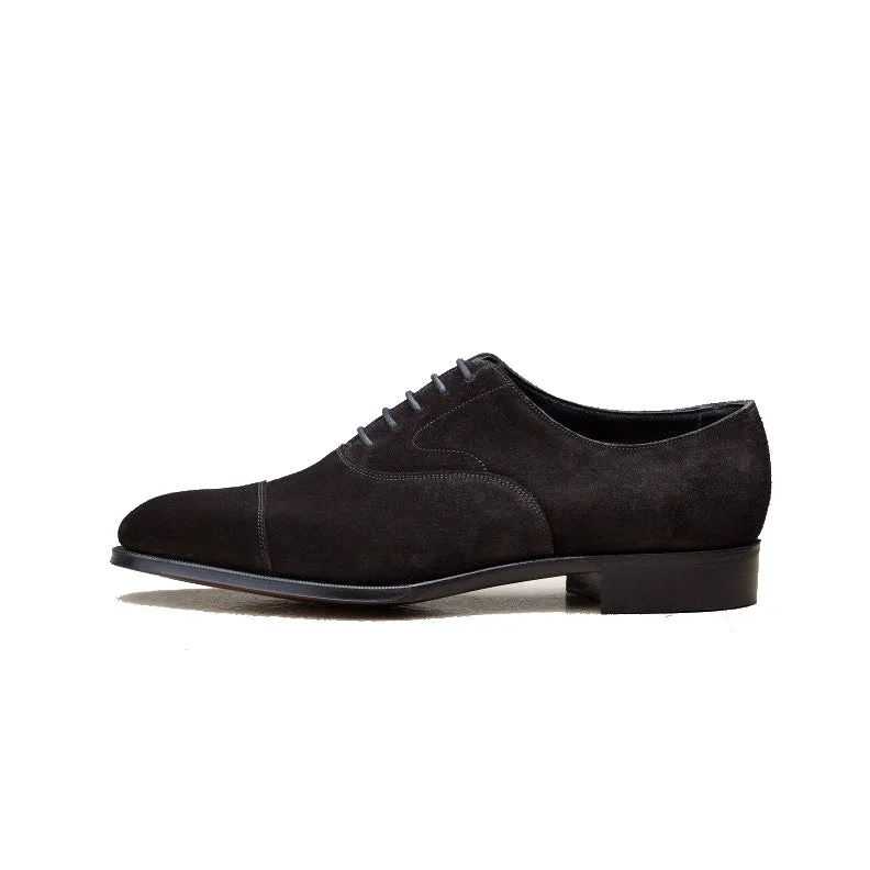 Black Suede Waltham Toe Cap Oxfords sold by Costoso Italiano product image thumbnail 2