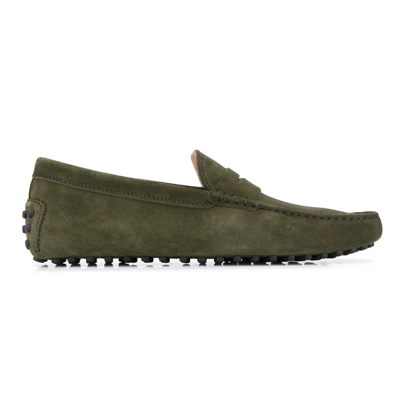 Height Increasing Green Suede Alcalde Penny Driving Loafers sold by Costoso Italiano product image thumbnail 2
