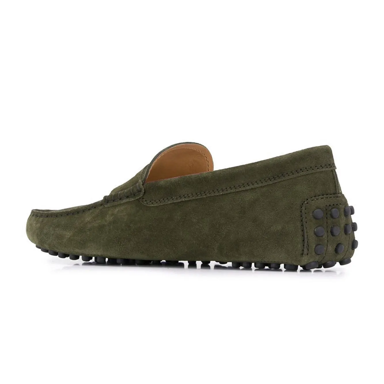 Height Increasing Green Suede Alcalde Penny Driving Loafers sold by Costoso Italiano product image thumbnail 4