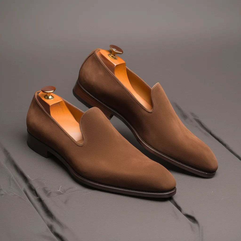 Brown Suede Leather Boreas Minimalist Loafers sold by Costoso Italiano