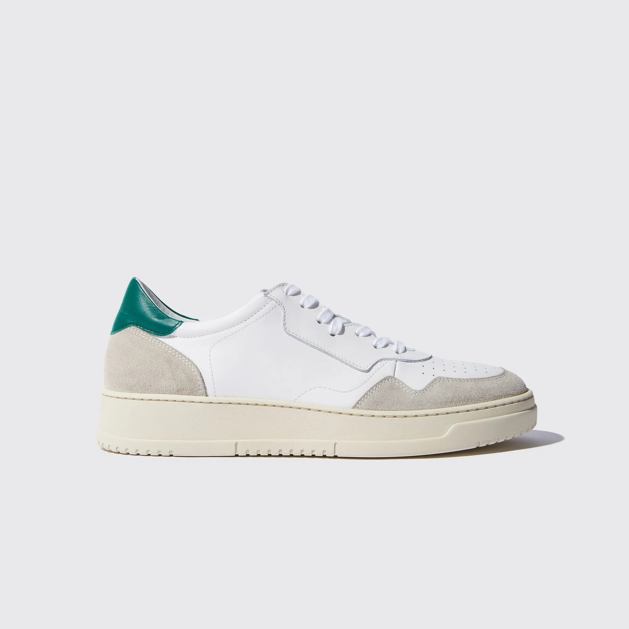 White Leather and Grey Suede Carter Lace Up Sneakers - Summer 2024 Collection sold by Costoso Italiano product image thumbnail 2