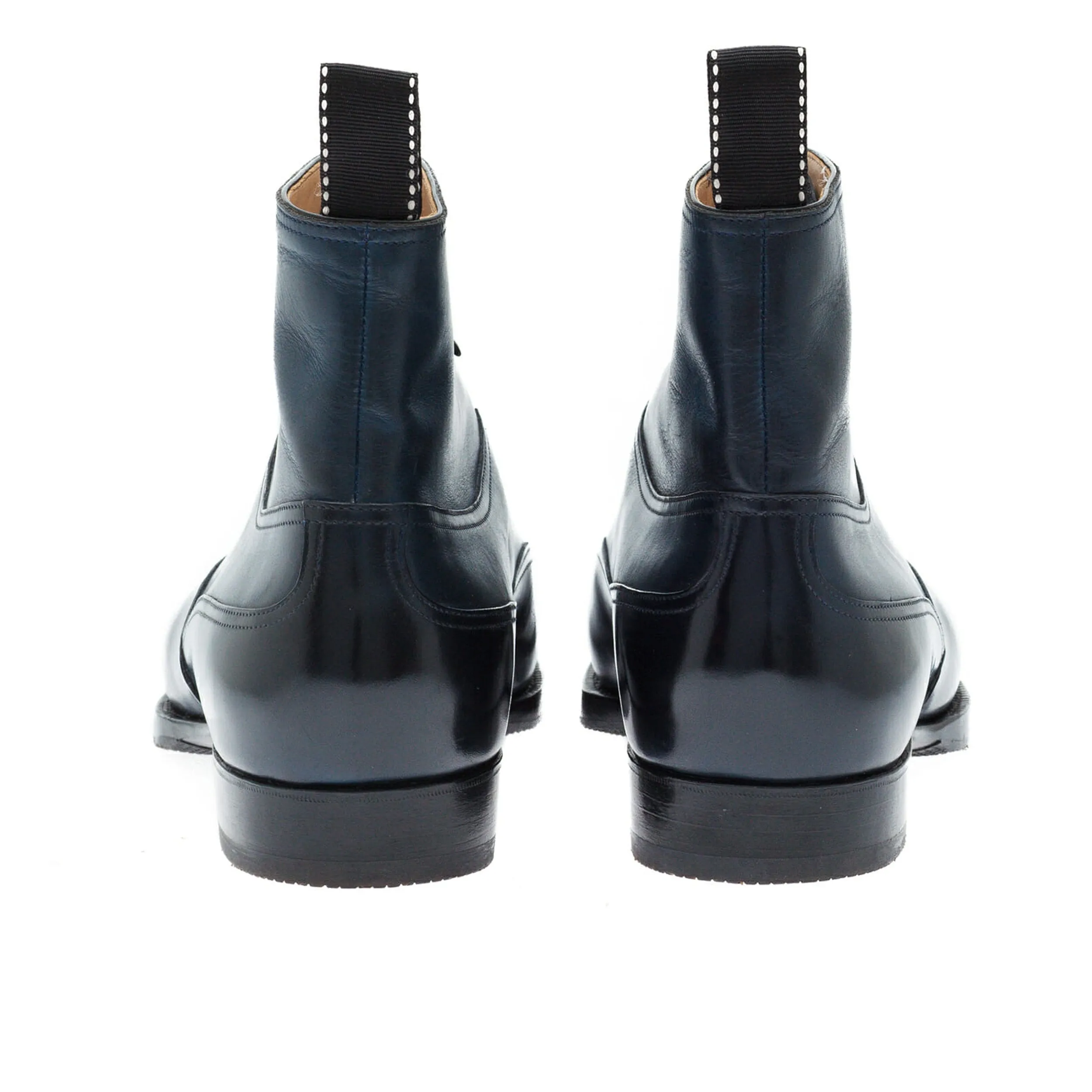 Flat Feet Shoes - Navy Blue Leather Hendon Lace Up Boots with Arch Support sold by Costoso Italiano product image thumbnail 3