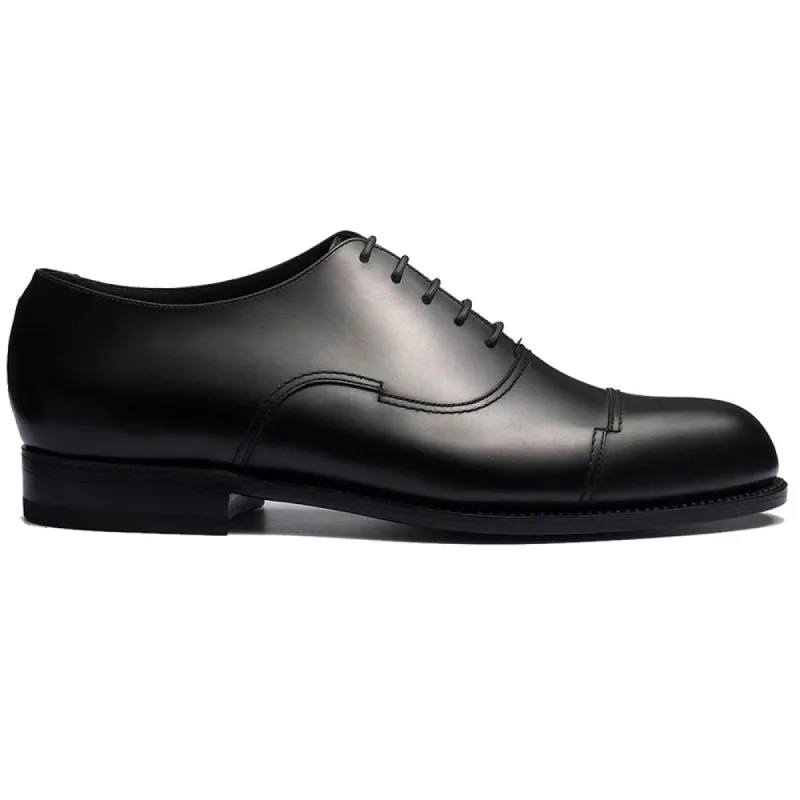 Flat Feet Shoes - Black Leather Broxtowe Balmoral Oxfords with Arch Support sold by Costoso Italiano
