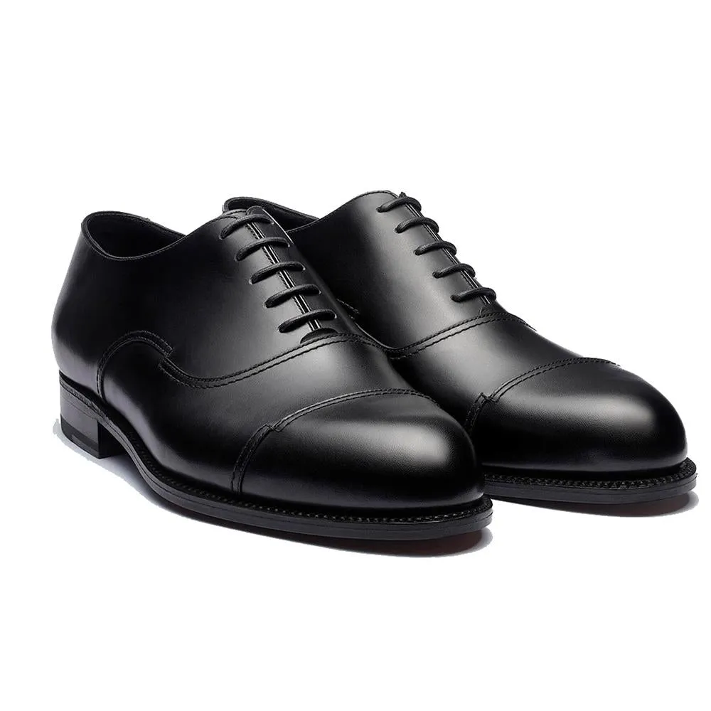Flat Feet Shoes - Black Leather Broxtowe Balmoral Oxfords with Arch Support sold by Costoso Italiano product image thumbnail 2