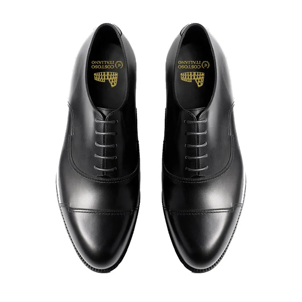 Flat Feet Shoes - Black Leather Broxtowe Balmoral Oxfords with Arch Support sold by Costoso Italiano product image thumbnail 3