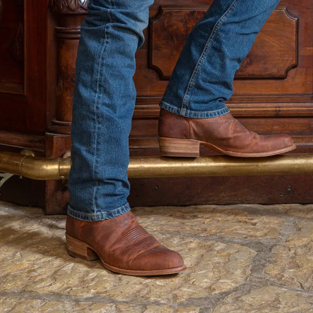 Tan Leather Renovaux Slip On Zipper Western Cowboy Boots - AW24 sold by Costoso Italiano product image thumbnail 3