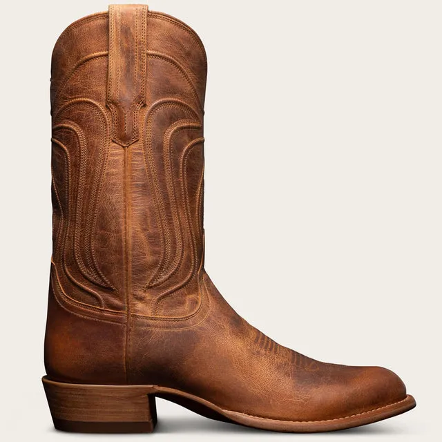 Tan Leather Renovaux Slip On Zipper Western Cowboy Boots - AW24 sold by Costoso Italiano product image thumbnail 5