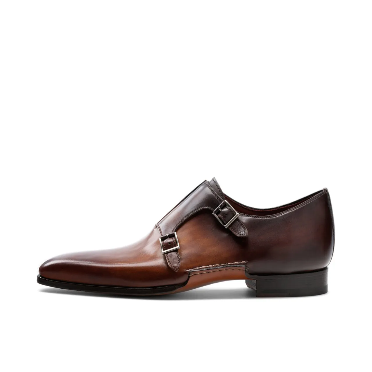 Height Increasing Tan & Brown Leather Ballina Monk Straps Shoes sold by Costoso Italiano product image thumbnail 3