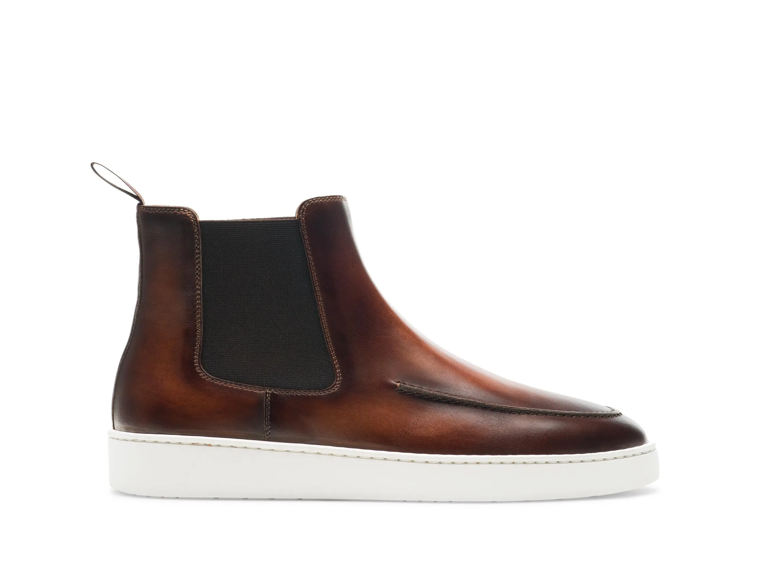 Height Increasing Tan Leather Napier High Top Chelsea Sneaker Boots sold by Costoso Italiano product image thumbnail 2