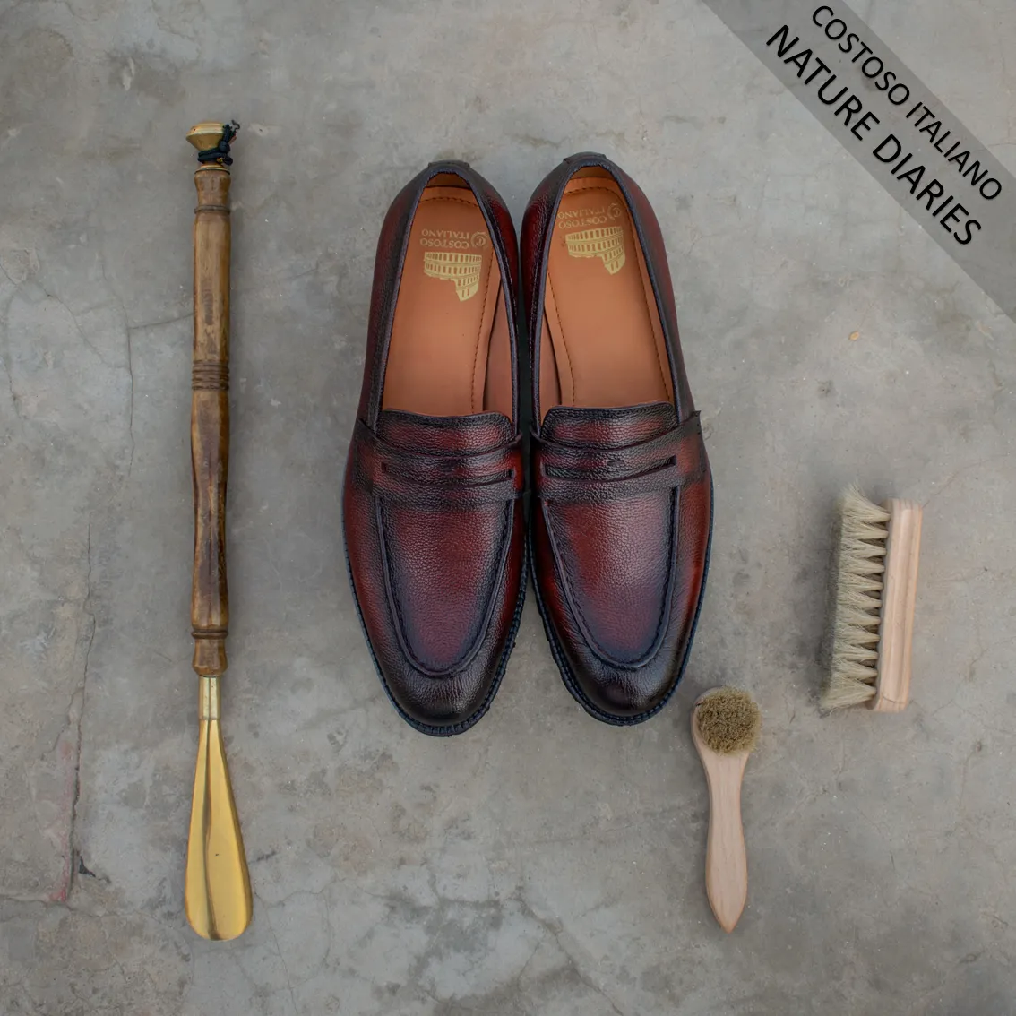 Brown Leather Montreal Chunky Loafers - Casual Shoes Collection sold by Costoso Italiano product image thumbnail 4