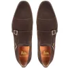 Flat Feet Shoes - Brown Suede Castle Monk Straps with Arch Support sold by Costoso Italiano
