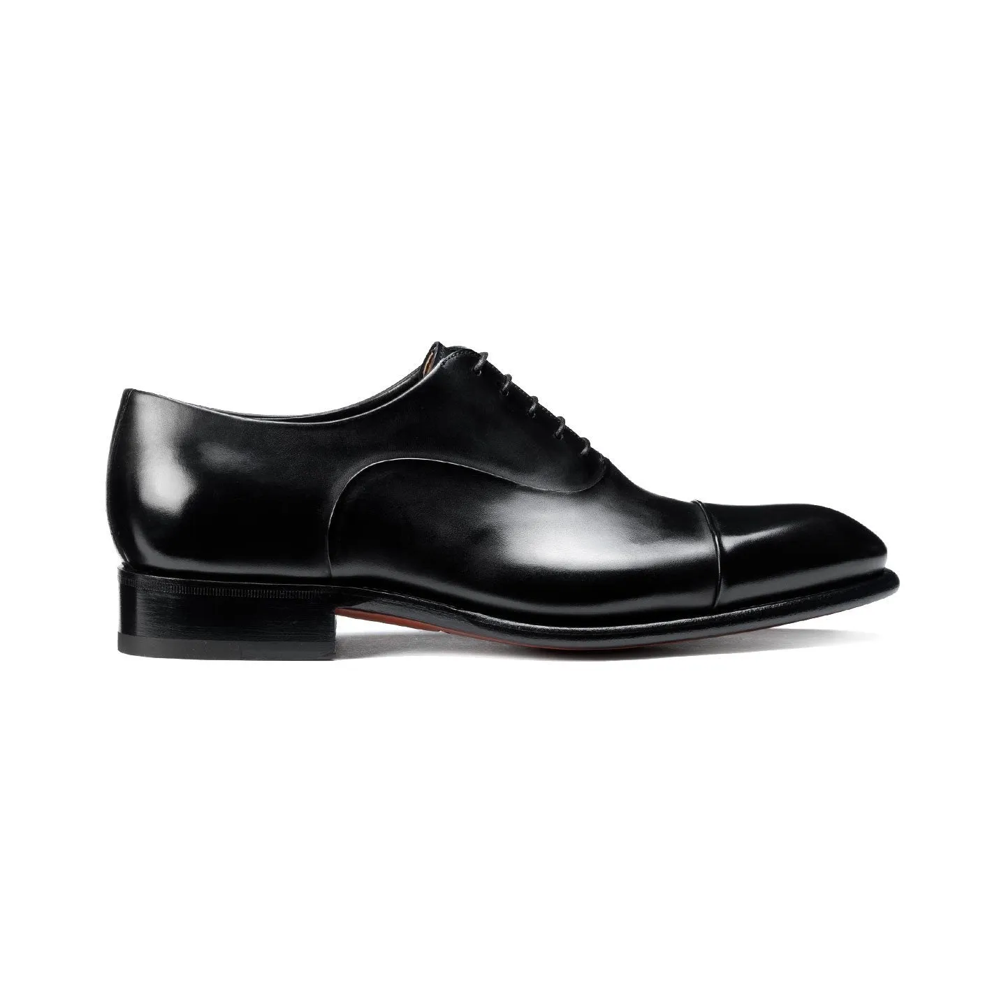 Flat Feet Shoes - Black Leather Woodford Balmoral Toe Cap Oxfords with Arch Support sold by Costoso Italiano product image thumbnail 2