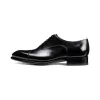 Flat Feet Shoes - Black Leather Woodford Balmoral Toe Cap Oxfords with Arch Support sold by Costoso Italiano