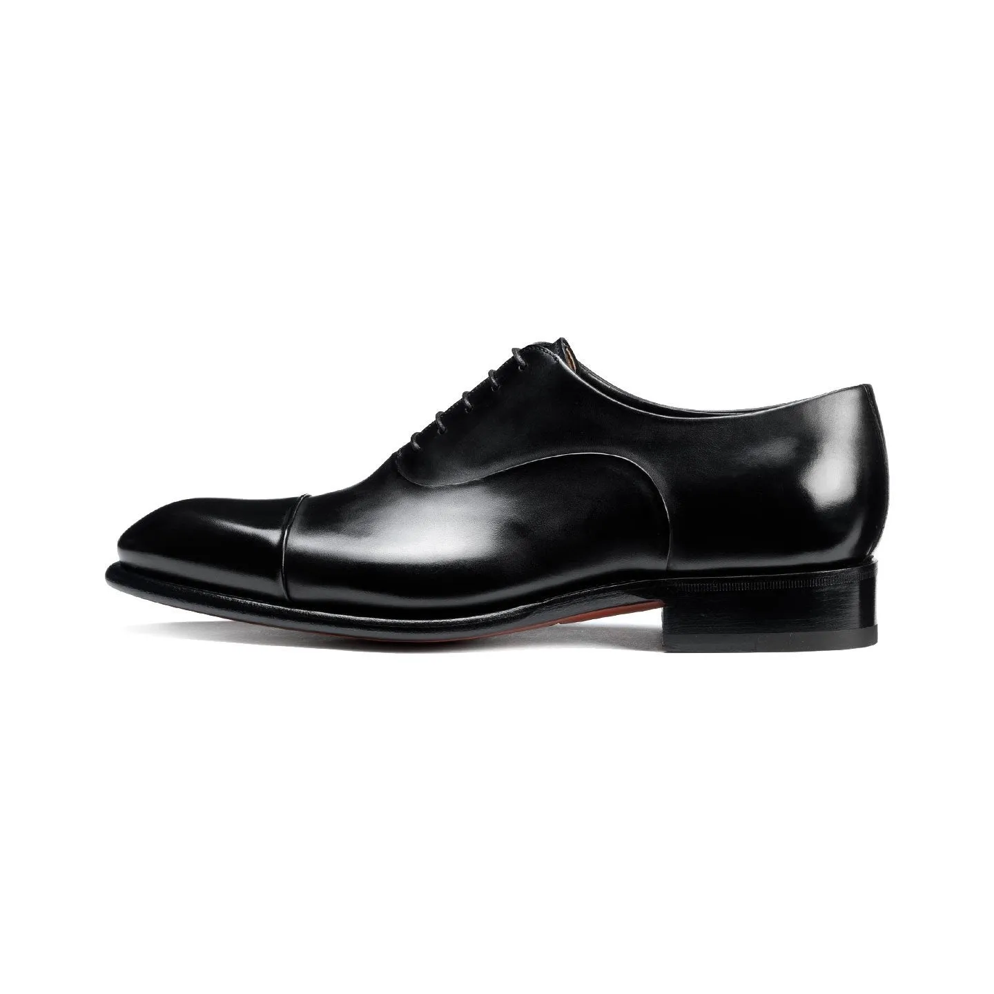 Flat Feet Shoes - Black Leather Woodford Balmoral Toe Cap Oxfords with Arch Support sold by Costoso Italiano product image thumbnail 3