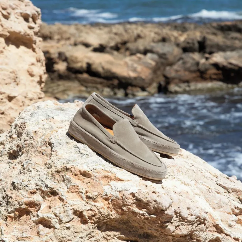 Grey Suede Freya Calm Loafers - AW24 sold by Costoso Italiano