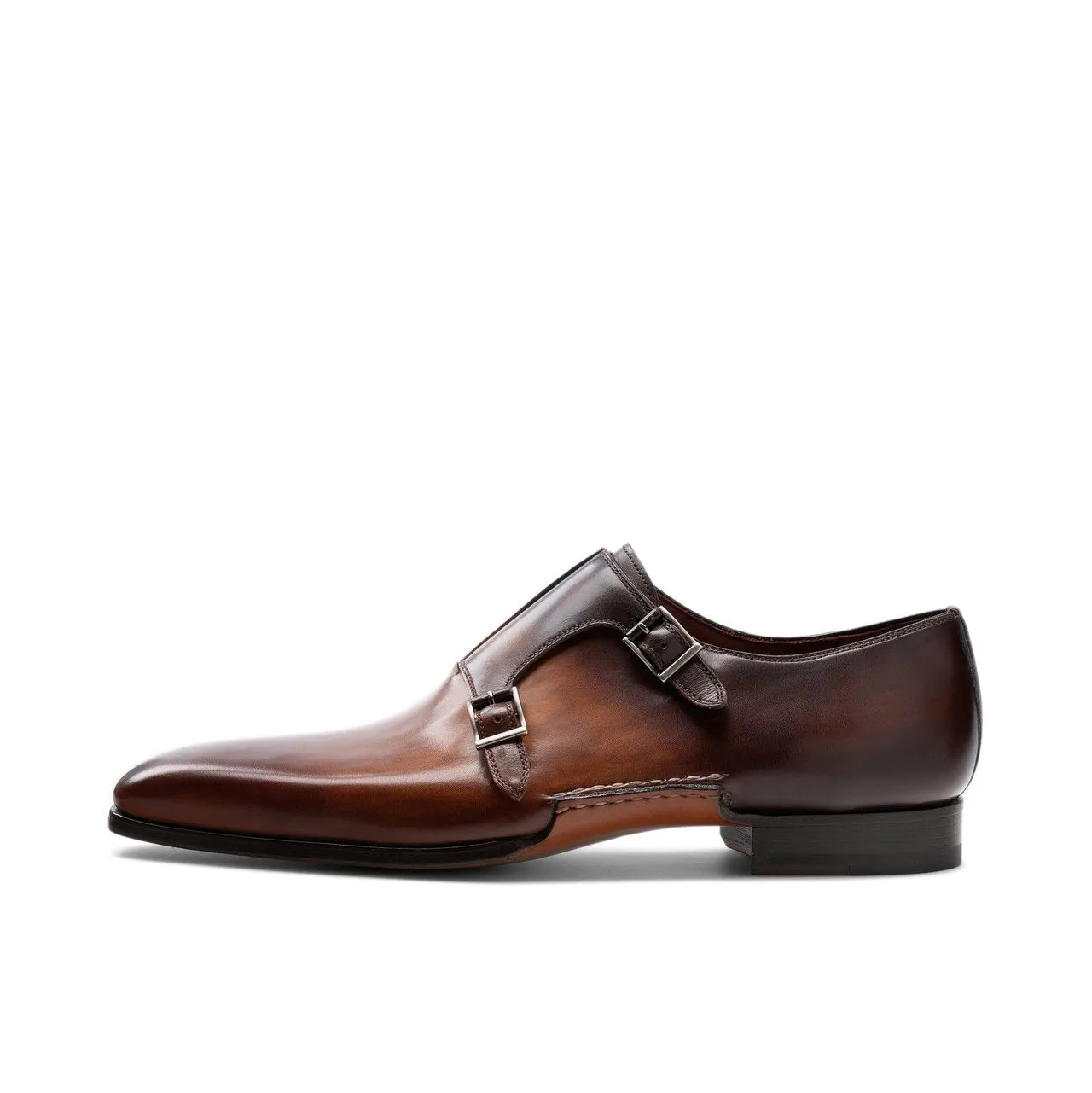Flat Feet Shoes - Tan & Brown Leather Ballina Monk Straps Shoes with Arch Support sold by Costoso Italiano product image thumbnail 3