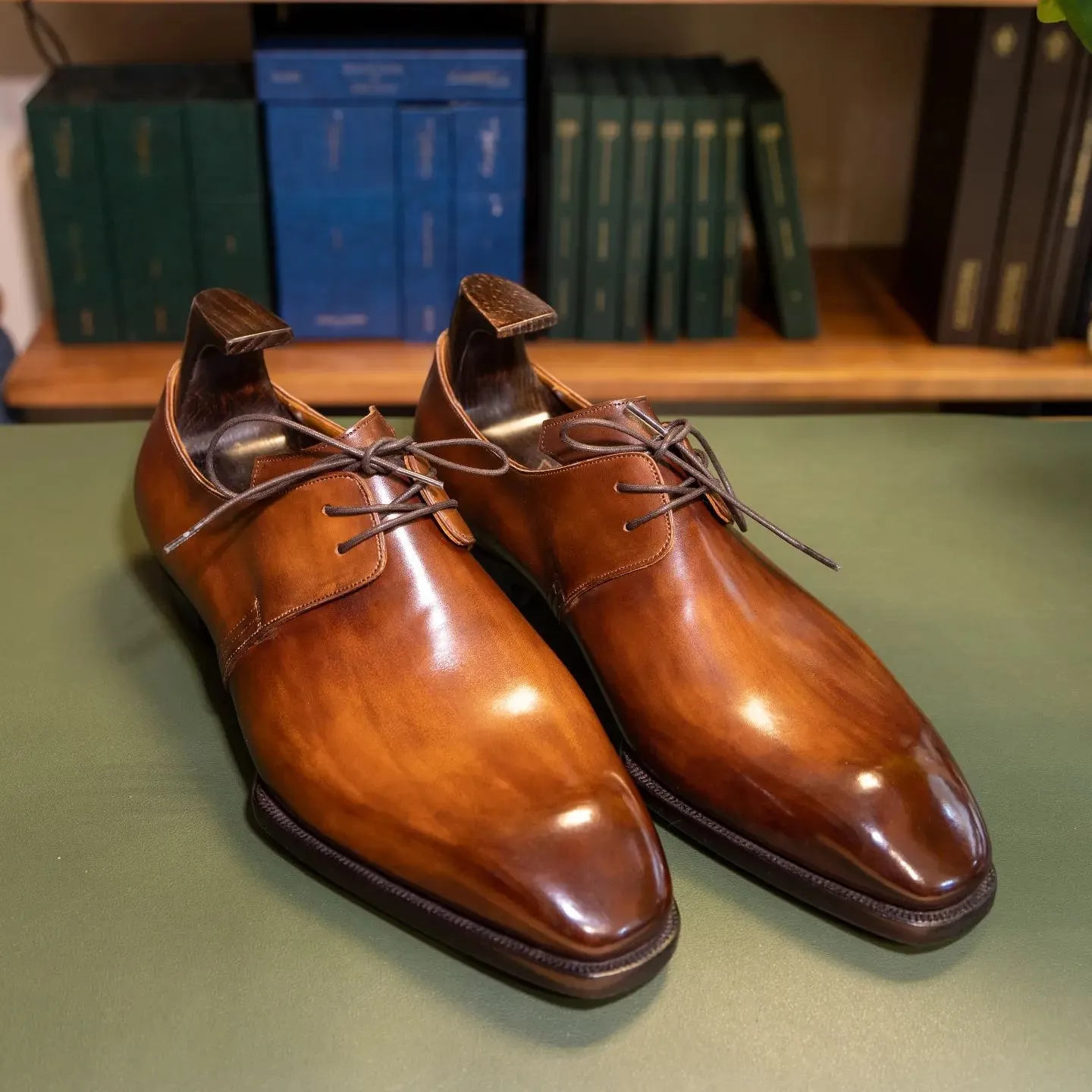 Tan Leather Samria Derby Shoes - Formal Shoes - AW24 sold by Costoso Italiano