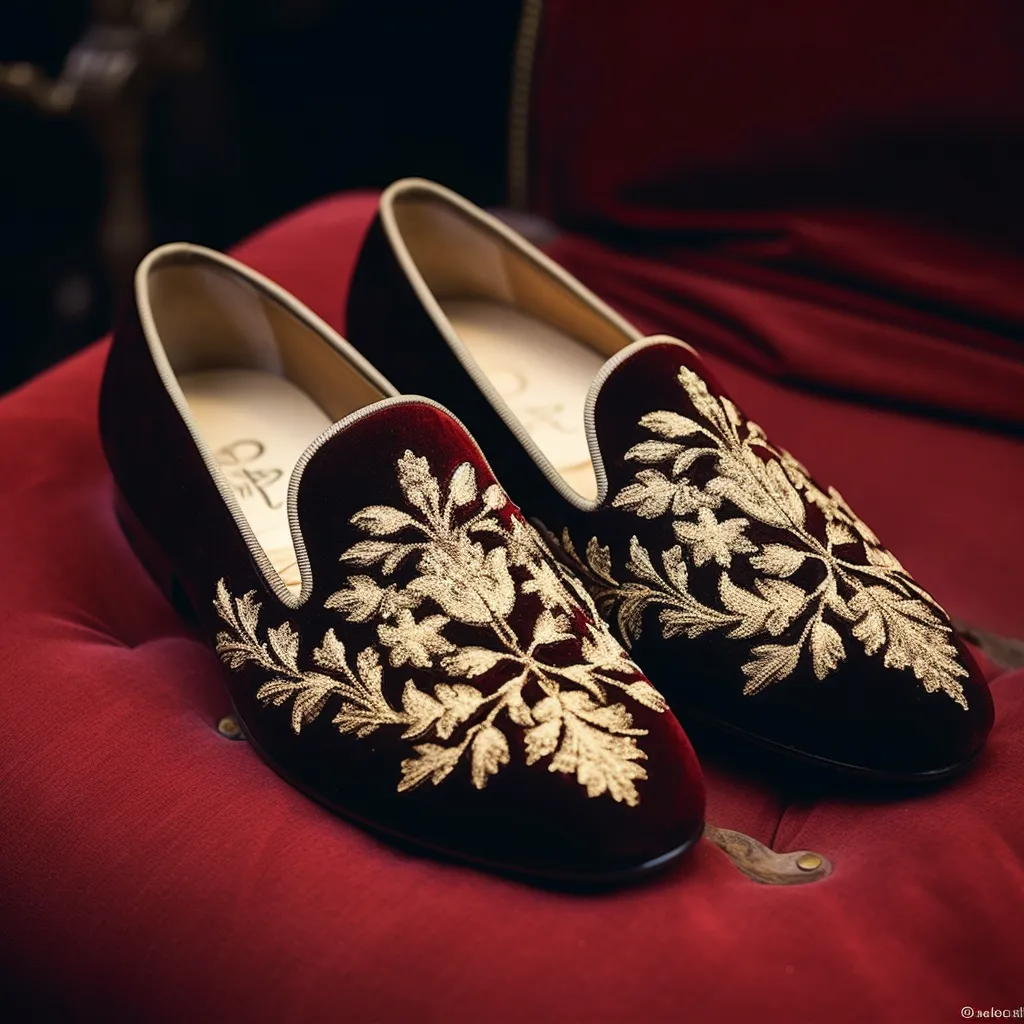 Wine Velvet Hand Made Work Peshawari Loafers | Wedding Shoes for Groom | Shoes for Haldi Mehendi Sangeet sold by Costoso Italiano